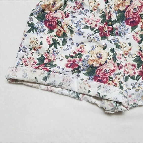 OOAK Vintage Capacity Cottagecore Floral Cotton Belted Two-piece Short Set M - Picture 9 of 12